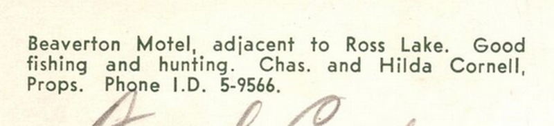 Beaverton Motel - Vintage Postcard (newer photo)